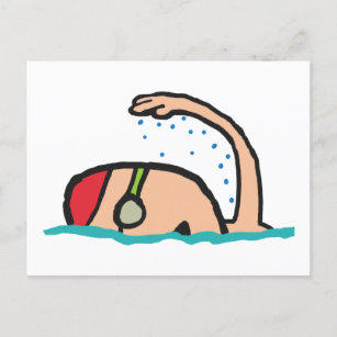 Schwimmen Postkarte