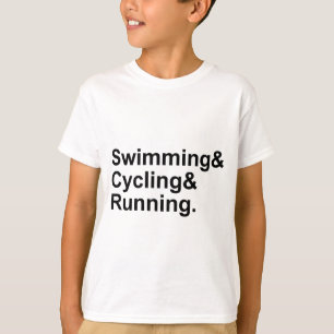 Schwimmen Radfahren Laufen 3 Beine des Triathlon T-Shirt