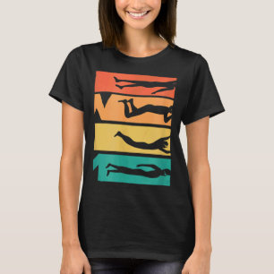 Schwimmen Retro Vintage 70er 80er 90er Stil Schwim T-Shirt