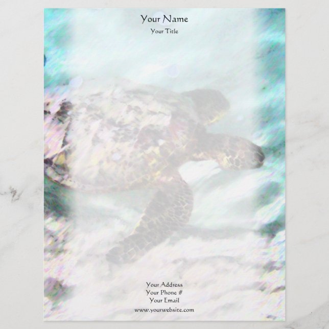 Schwimmen-Schildkröte-Briefkopf Briefkopf (Vorderseite)