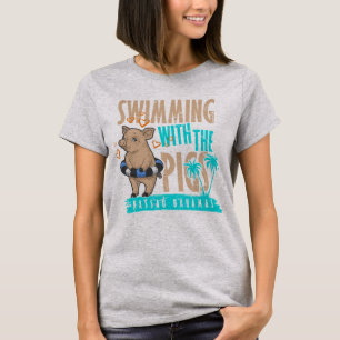 Schwimmen Schweine Bahamas Urlaub Bahamas Kreuzfah T-Shirt