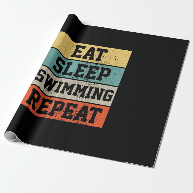 Schwimmen Schwimmer Geschenk Geschenkpapier (Ungerollt)