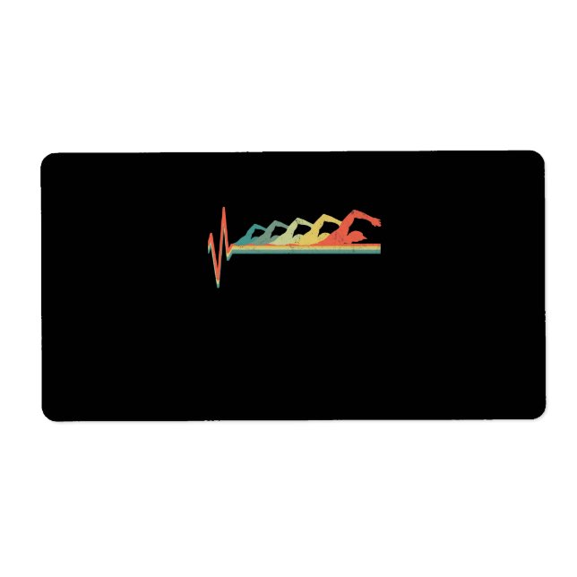 Schwimmen Schwimmer Herzschlag Geschenk Premium (Vorne)