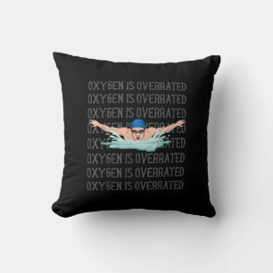 Schwimmen Schwimmer Liebe Lustiger Schwimmender Ju Kissen