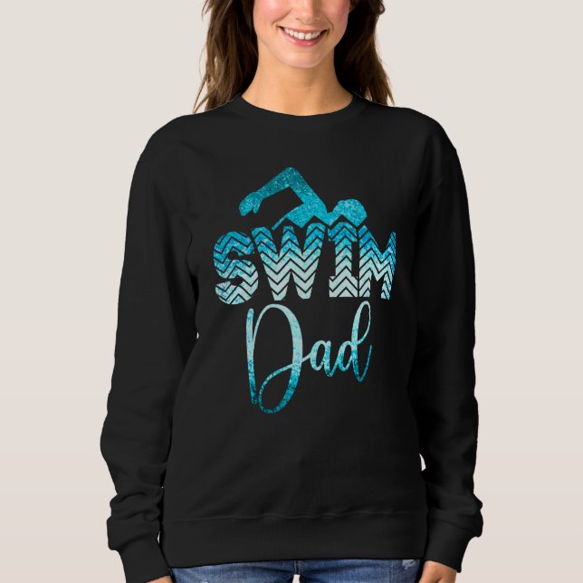 Schwimmen Schwimmer Schwimmen Vater Vater Sweatshirt (Vorderseite)