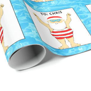 Schwimmen Schwimmer Urlaubsgeschenk Geschenkpapier