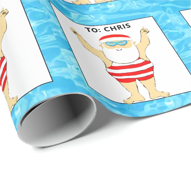 Schwimmen Schwimmer Urlaubsgeschenk Geschenkpapier (Rolleneckpunkt)