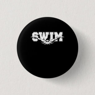 Schwimmen Schwimmer Wettkampfschwimmen Athletische Button