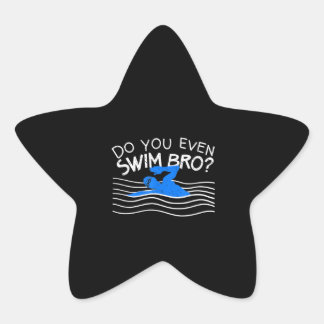 Schwimmen Sie sogar im Bro und trainieren Sie beim Stern-Aufkleber