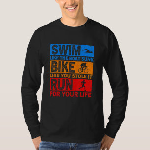 Schwimmen Sie wie das Boot versunken Fahrrad wie g T-Shirt