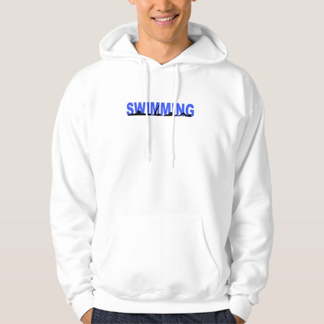 Schwimmen-Silhouetten Hoodie (Vorderseite)