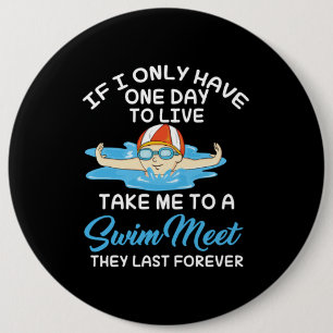 Schwimmen Sportgeschenk Button
