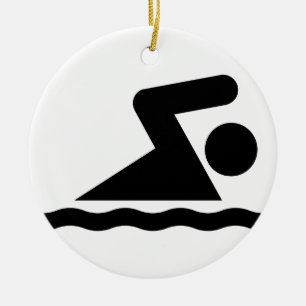 Schwimmen-Symbol-Verzierung Keramik Ornament