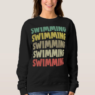 Schwimmen Team wettbewerbsfähige schwimmen Schwimm Sweatshirt