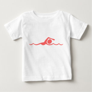 Schwimmen - Tropisch rosa Baby T-shirt