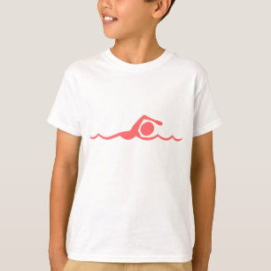 Schwimmen - Tropisch rosa T-Shirt