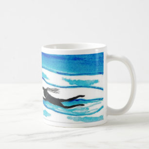 Schwimmen um die Tasse. Wasser u. Himmel Kaffeetasse