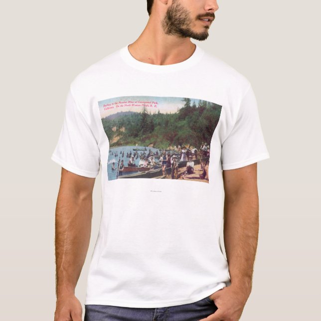 Schwimmen und Bootfahrt auf dem russischen Fluss T-Shirt (Vorderseite)