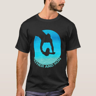 Schwimmen und Tauchen Vater und Sohn T-Shirt