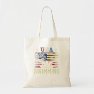 Schwimmen - US-amerikanische Flagge - Wasser, Schw Tragetasche