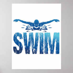 Schwimmen - Vintages Baden Poster