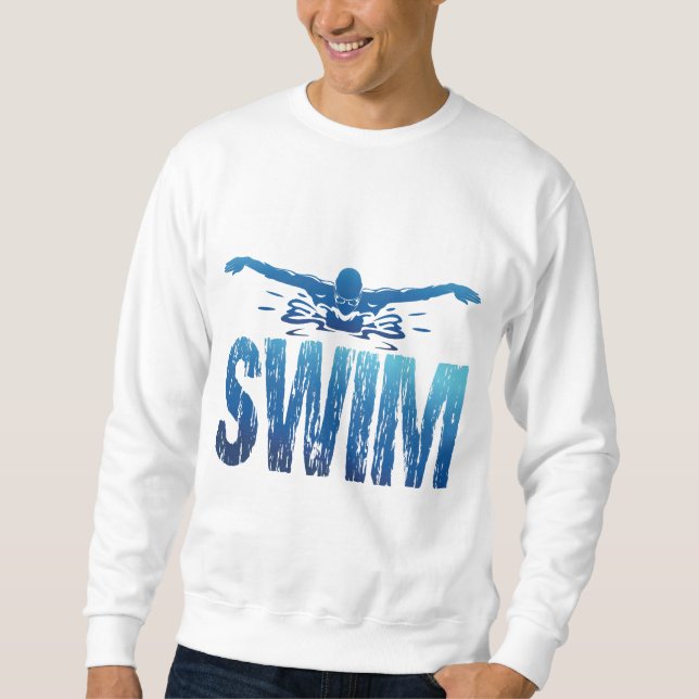 Schwimmen - Vintages Baden Sweatshirt (Vorderseite)