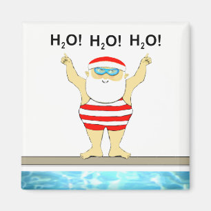 Schwimmen Weihnachten Badeurlaub Geschenk Magnet
