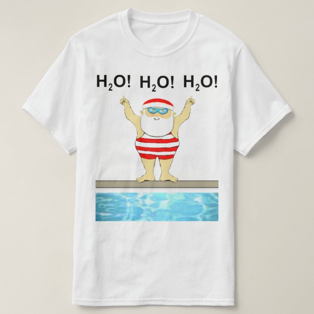 Schwimmen Weihnachten Schwimmer T-Shirt (Design vorne)