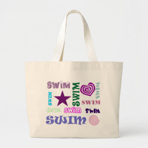 Schwimmen-Wiederholen Jumbo Stoffbeutel