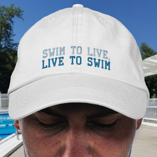Schwimmen zum Leben, schwimmen, bestickter Hut