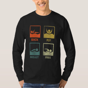 Schwimmen - Zurück in die Brust frei - Schwimmer R T-Shirt