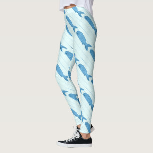 schwimmende blaue Fische Leggings