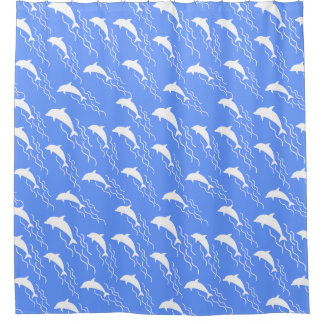Schwimmende Delfine Design Duschvorhang