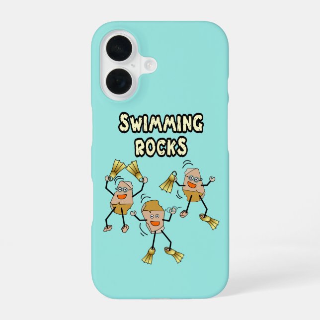 Schwimmende Felsen iPhone 16 Hülle (Rückseite)