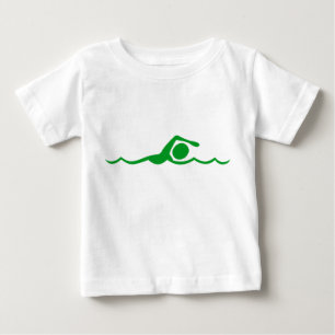 Schwimmende Figur - Gras Grün Baby T-shirt