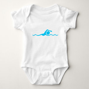 Schwimmende Figur - Himmelblau Baby Strampler