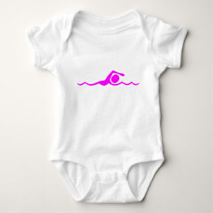Schwimmende Figur - Magenta Baby Strampler