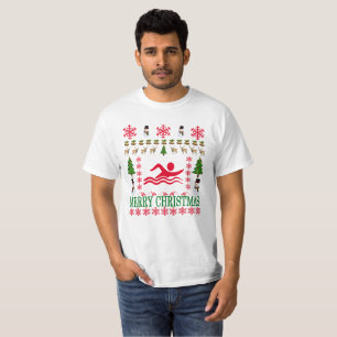 SCHWIMMENDE FROHE WEIHNACHTEN. .png T-Shirt