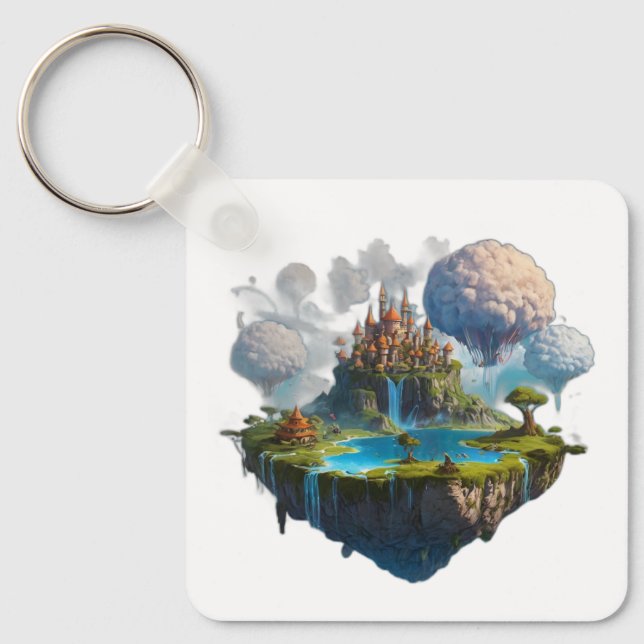 schwimmende Insel Schlüsselanhänger (Vorderseite)