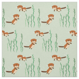 Schwimmende Otter Stoff