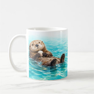 Schwimmende Otter-Tasse Kaffeetasse
