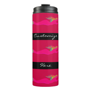 schwimmende rosa Meerjungfrauen Thermosbecher
