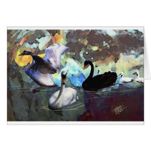 Schwimmende Schwäne