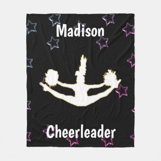 Schwimmende Sterne Cheerleader Fleecedecke (Vorderseite)