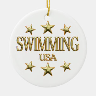Schwimmende USA Keramik Ornament