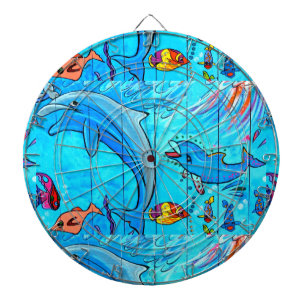 Schwimmendelphine Dartboard Dartscheibe