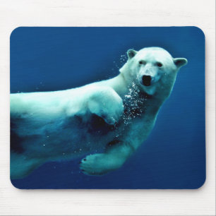 Schwimmender Eisbär-Mauspad Mousepad
