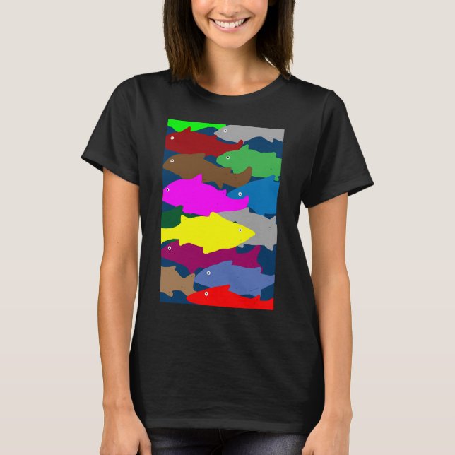 schwimmender Fisch T-Shirt (Vorderseite)
