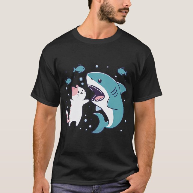Schwimmender Katzenhai T-Shirt (Vorderseite)