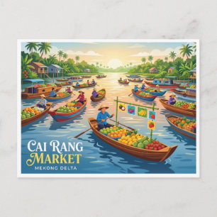 Schwimmender Markt Cai Rang Can Tho Vietnam Postkarte